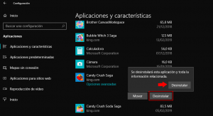 desinstalar programas en windows 10 2019