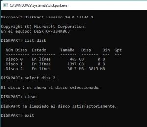 windows no pudo completar el formato