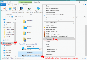windows no pudo completar el formato