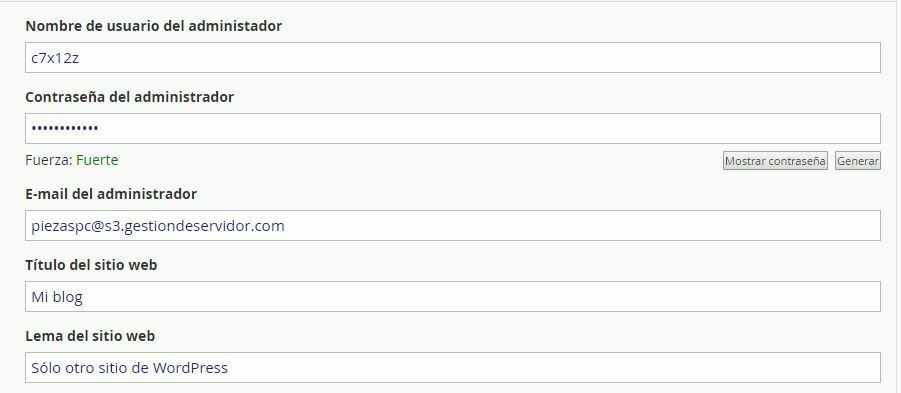 instalar wordpresss en un hosting nuevo