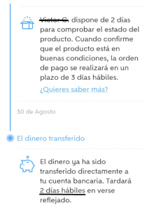Como cobrar ventas wallapop