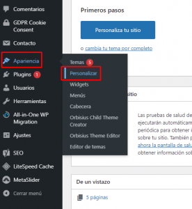 personalizador de wordpress