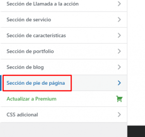 personalizar pie de pagina wordpress