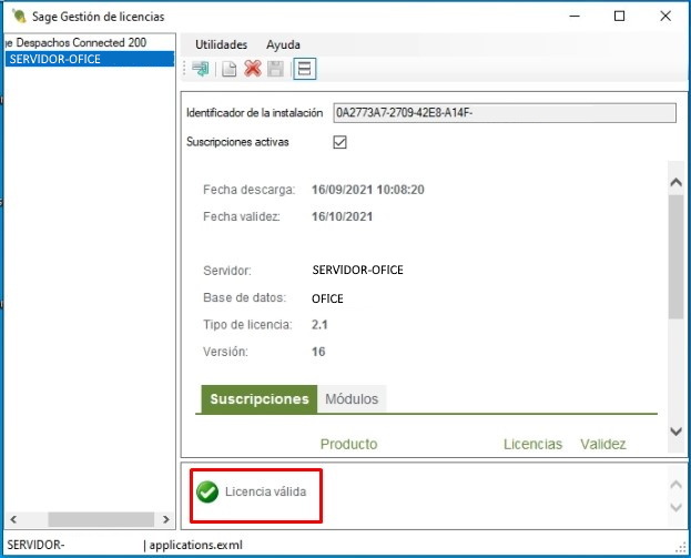 solucion error licencias sage